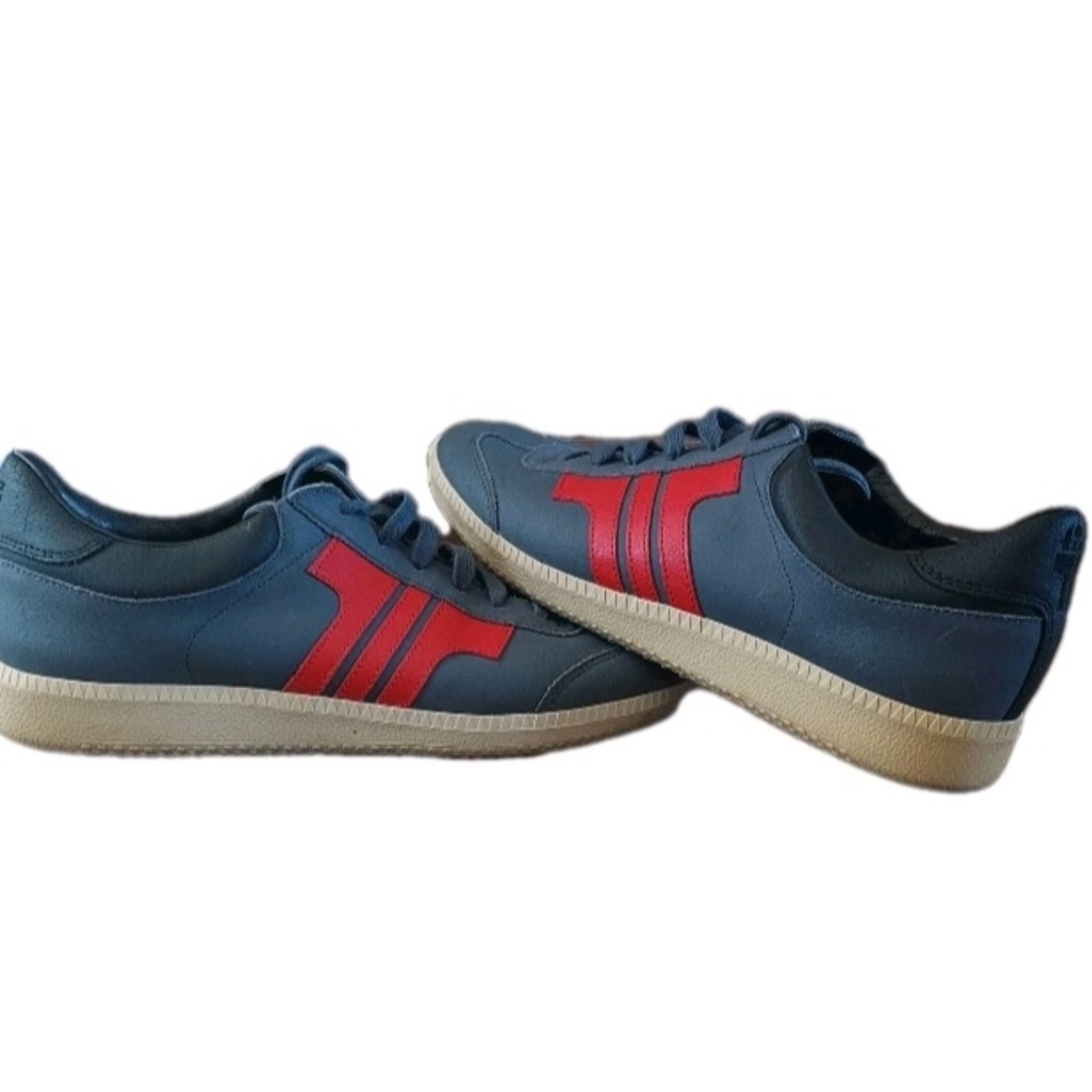 Vintage 80s Tisza Hungary Compakt Sneakers - Grey/Red Size 7.5